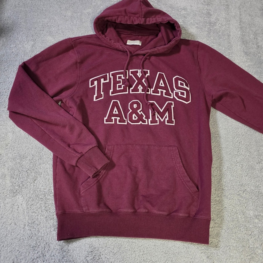 Collegiate Outfitters Mens Small Hoodie Texas A&M Maroon Pullover Sweatshirt